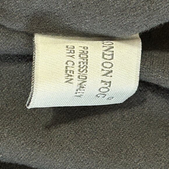 Vintage London Fog Navy Double-Breasted Trench Coat Belt Lined Overcoat Size 44 - Picture 12 of 13